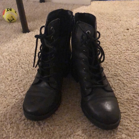 So Black Military Style Booties - Picture 2 of 5
